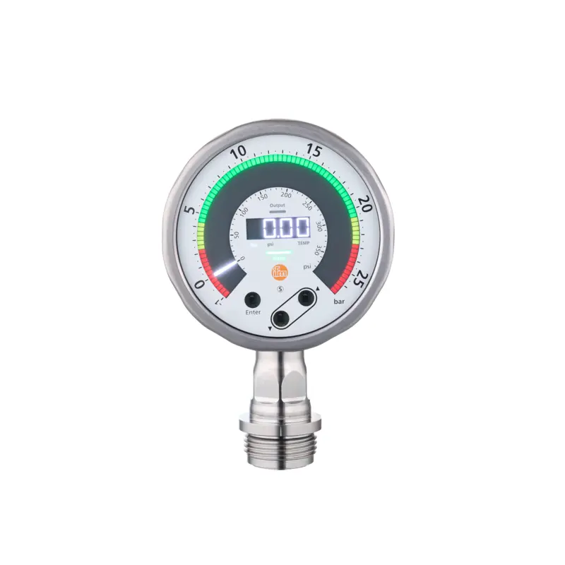 IFM PG1703 Ekranlı Düz Montaj Basınç Sensörü -1...25 bar Aseptoflex