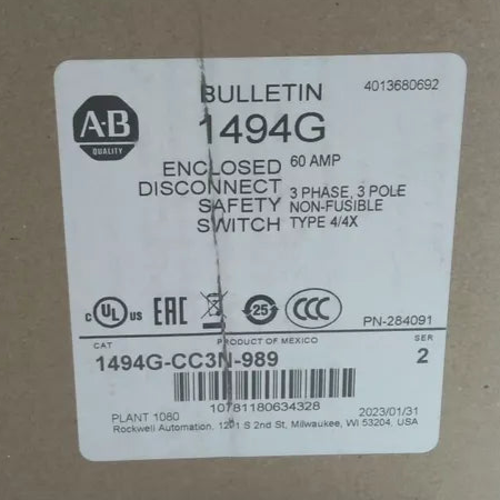 ALLEN BRADLEY 1494G-CC3N-989 SERIES 2
