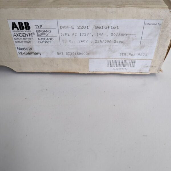 ABB DKH-E 2201 Servo Drive Card