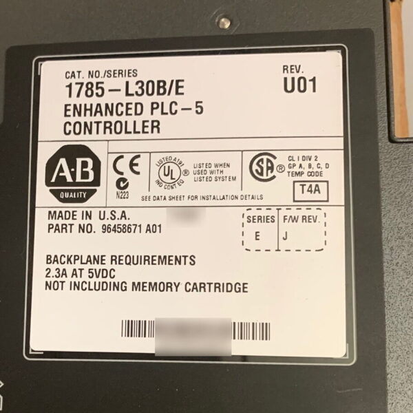 Allen Bradley 1785-L30B Openbox
